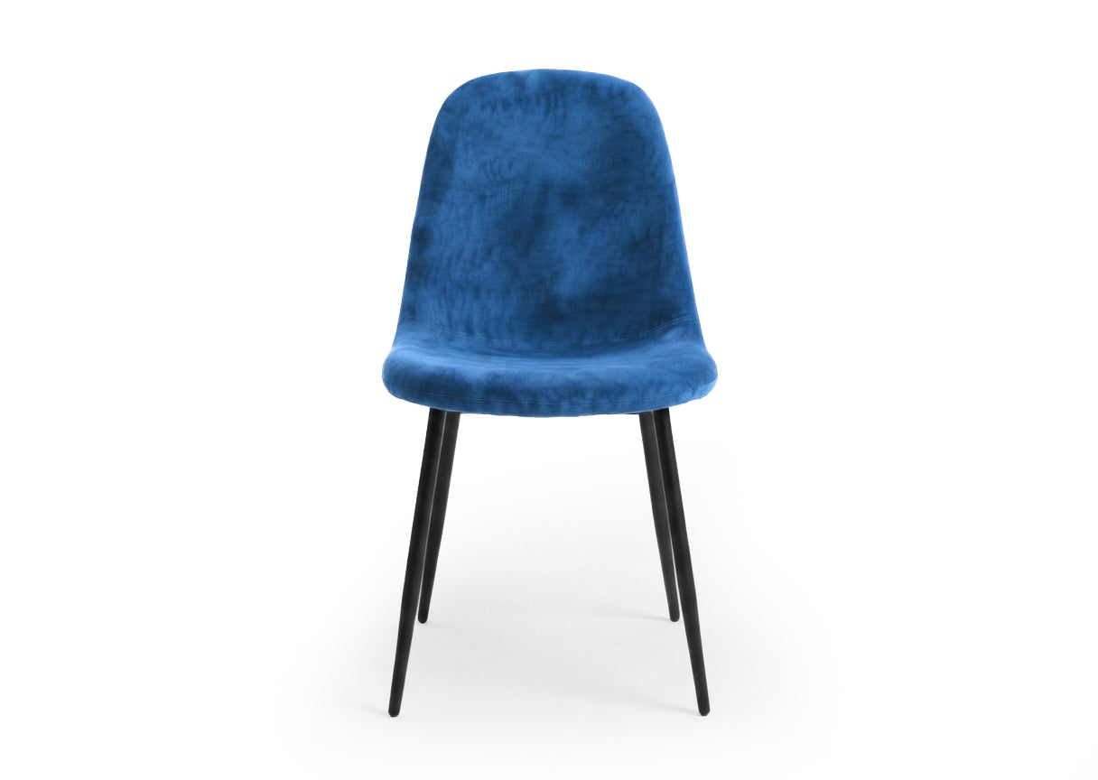 Silla de Comedor Riko en Terciopelo Azul