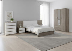 Dormitorio Completo: Armario 3 Puertas + Comoda + Mesitas de Noche + Cabecero