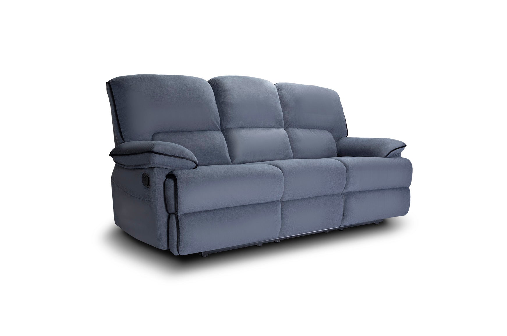 Sofa Reclinable Manual Elijah 3 Plazas Gris