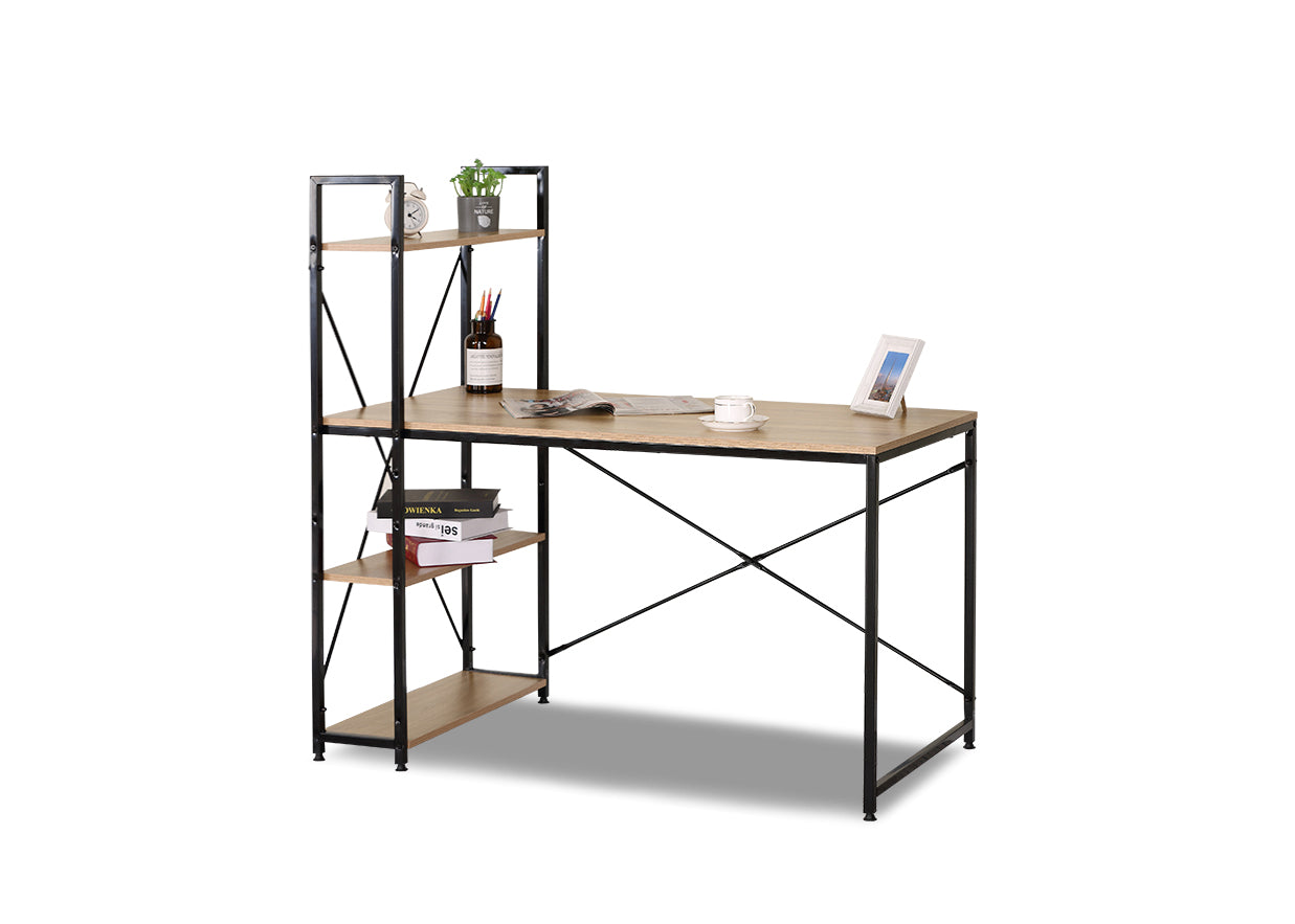 Escritorio Industrial con Estanteria Nancy 120cm