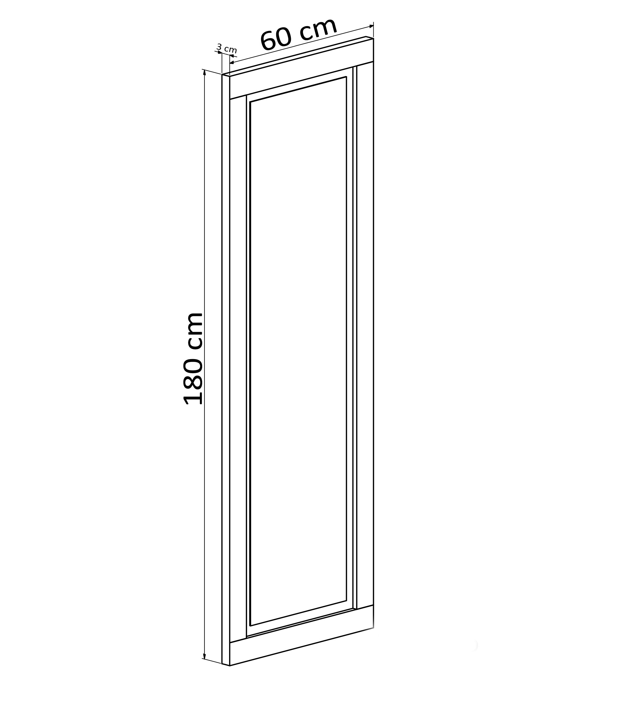 Miroir de chambre ou d'entrée Lara Lux