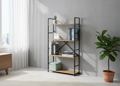 Estanteria Alta en Madera y Metal Nancy, Estilo Industrial