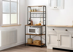 Estante de Cocina en Madera y Metal Nancy, Diseño Industrial