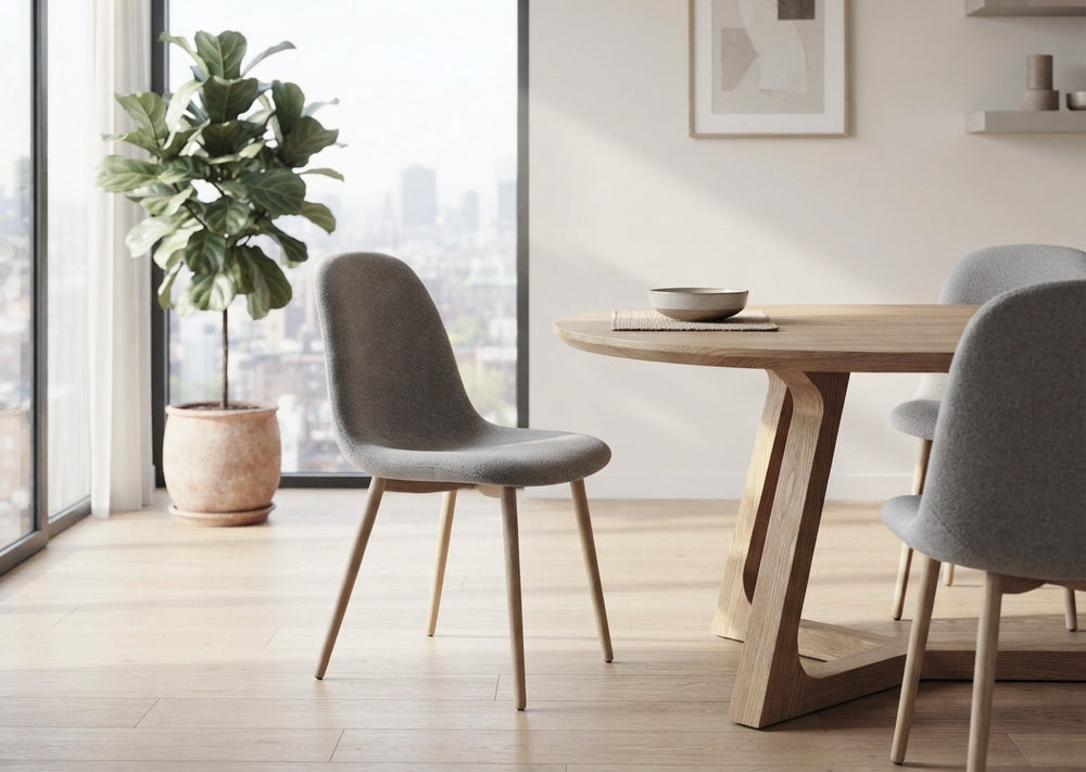 Silla de Comedor Riko Tapizado Gris