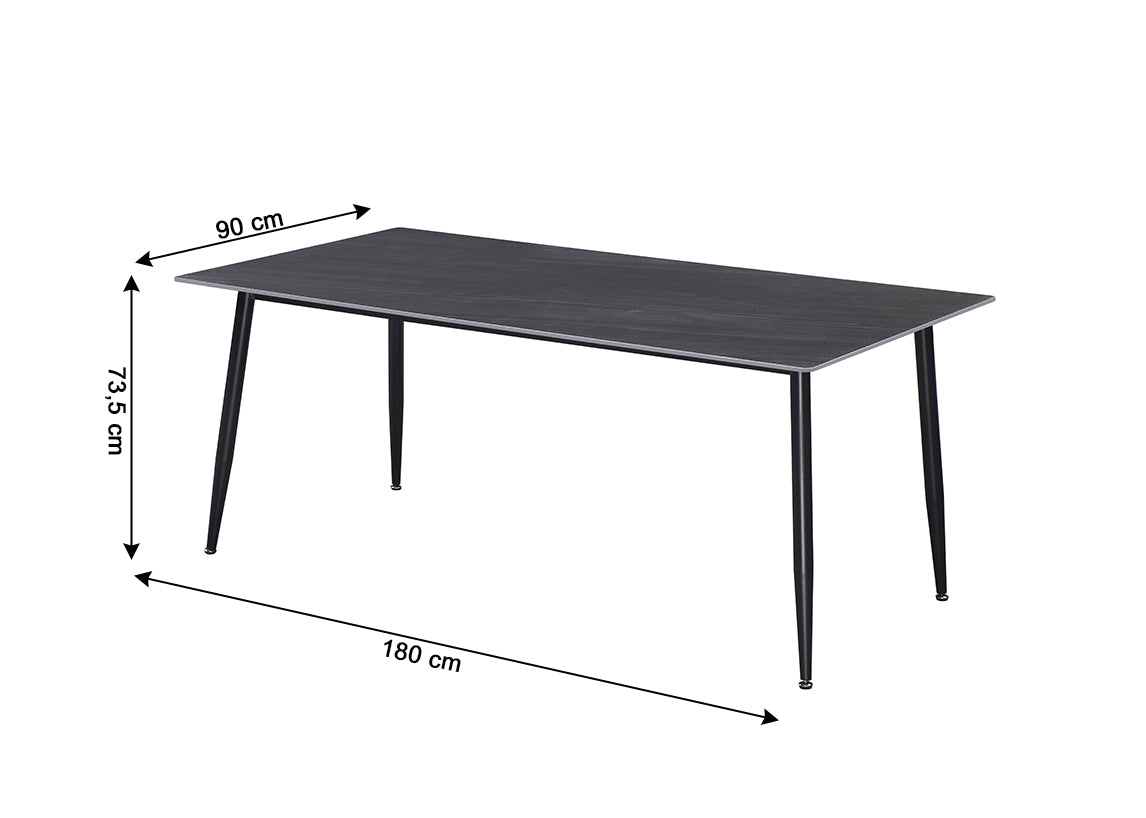 Mesa de Comedor 180cm + 4 Sillas Polipiel