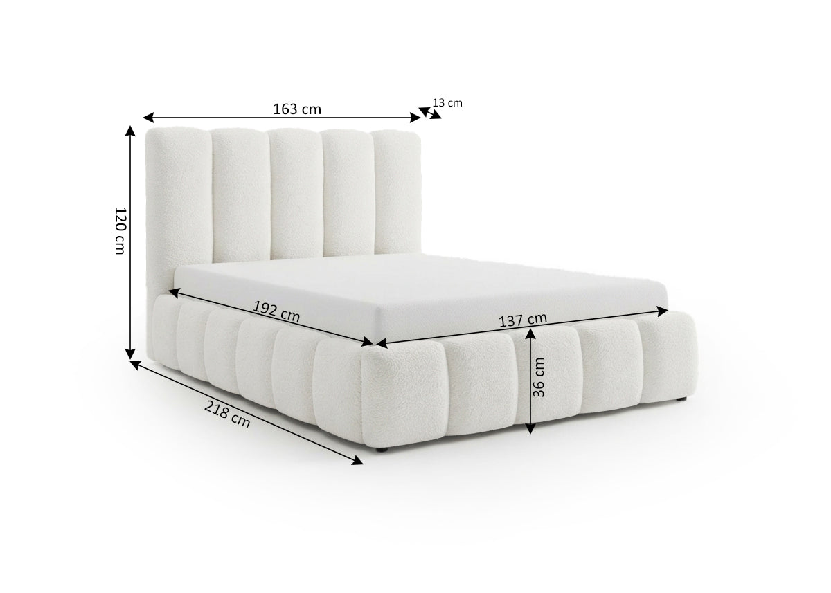 Cama Sommier Rebatível Nube + Cabeceira 135cm