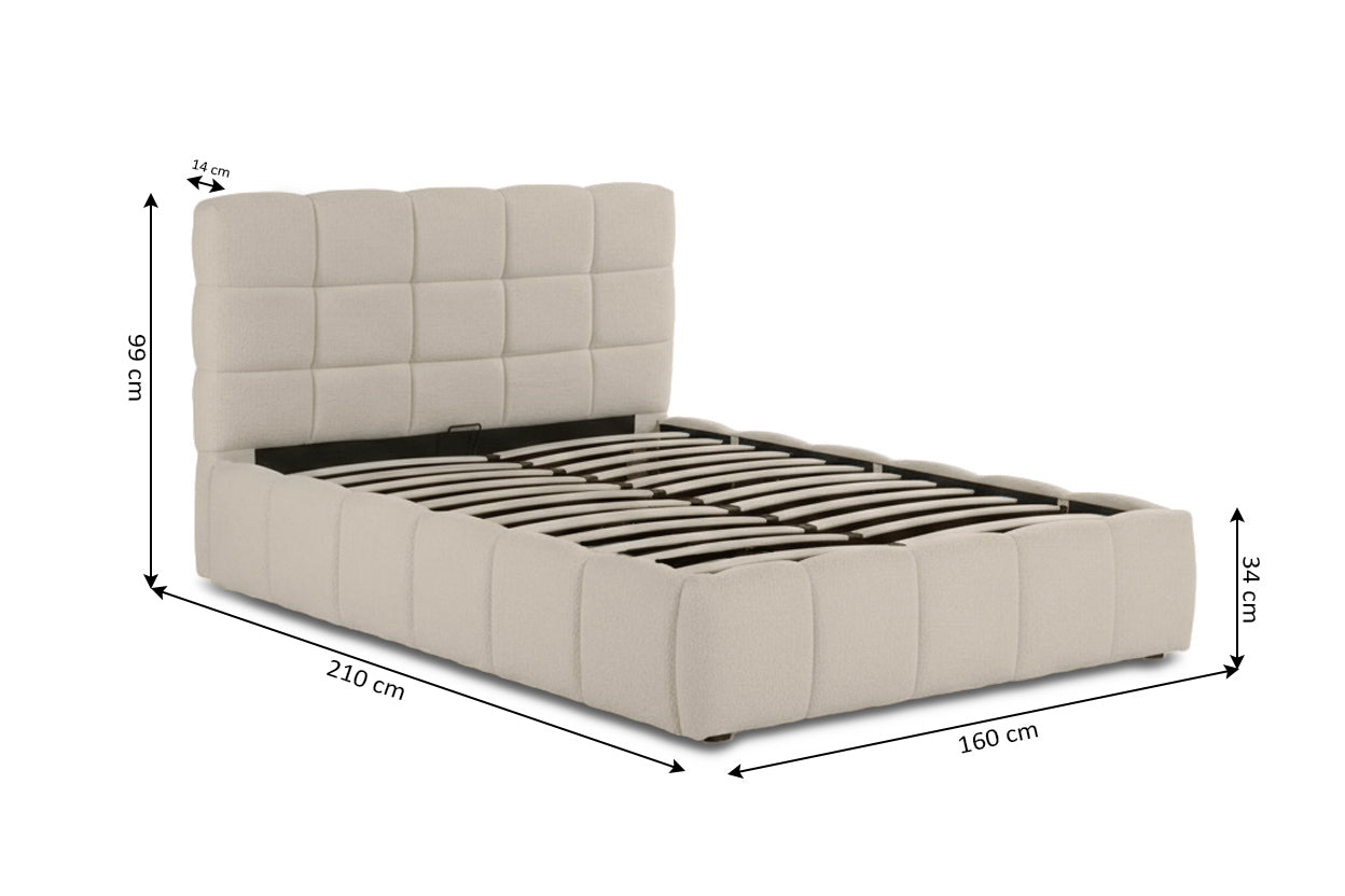 Cama Canape Abatible con Cabecero Teddy 150cm