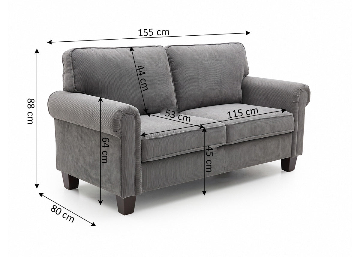 Sofa 2 Plazas Nordia 155cm