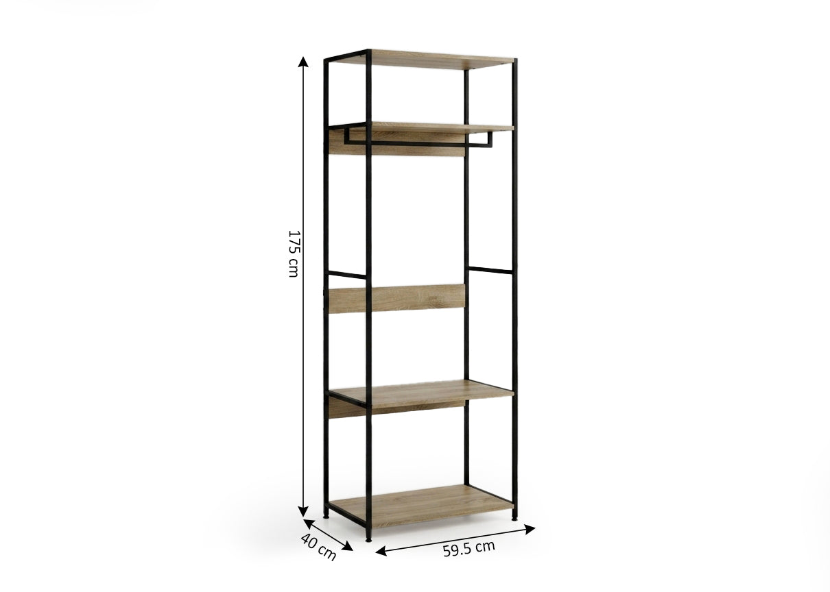 Estanteria Perchero de Metal y Madera Nancy