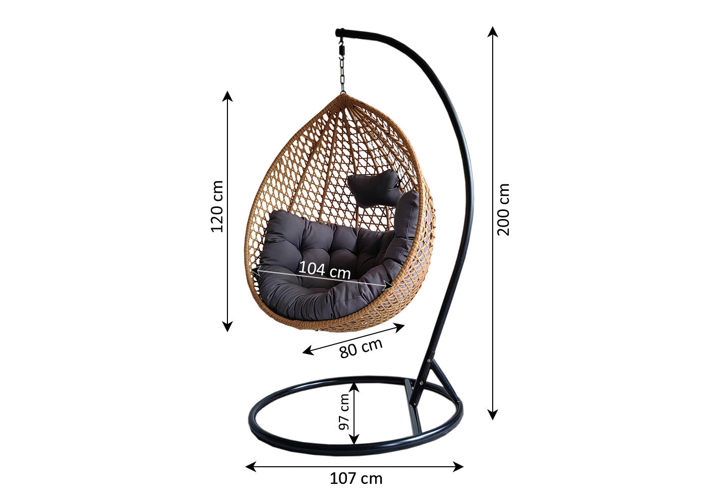 Silla Mecedora LP. Cesta Colgante. Muebles de Jardin y Terraza