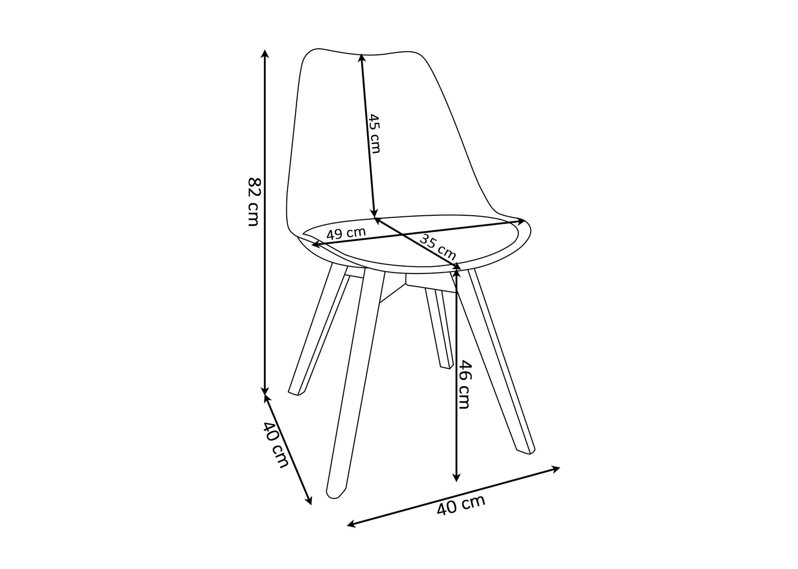 Mesa de Comedor 140cm + 4 Sillas Nordic