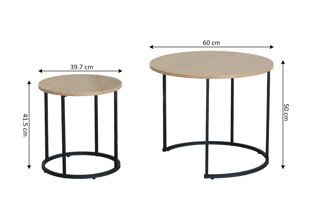 Set de 2 Mesas de Centro Nancy Diseño Industrial
