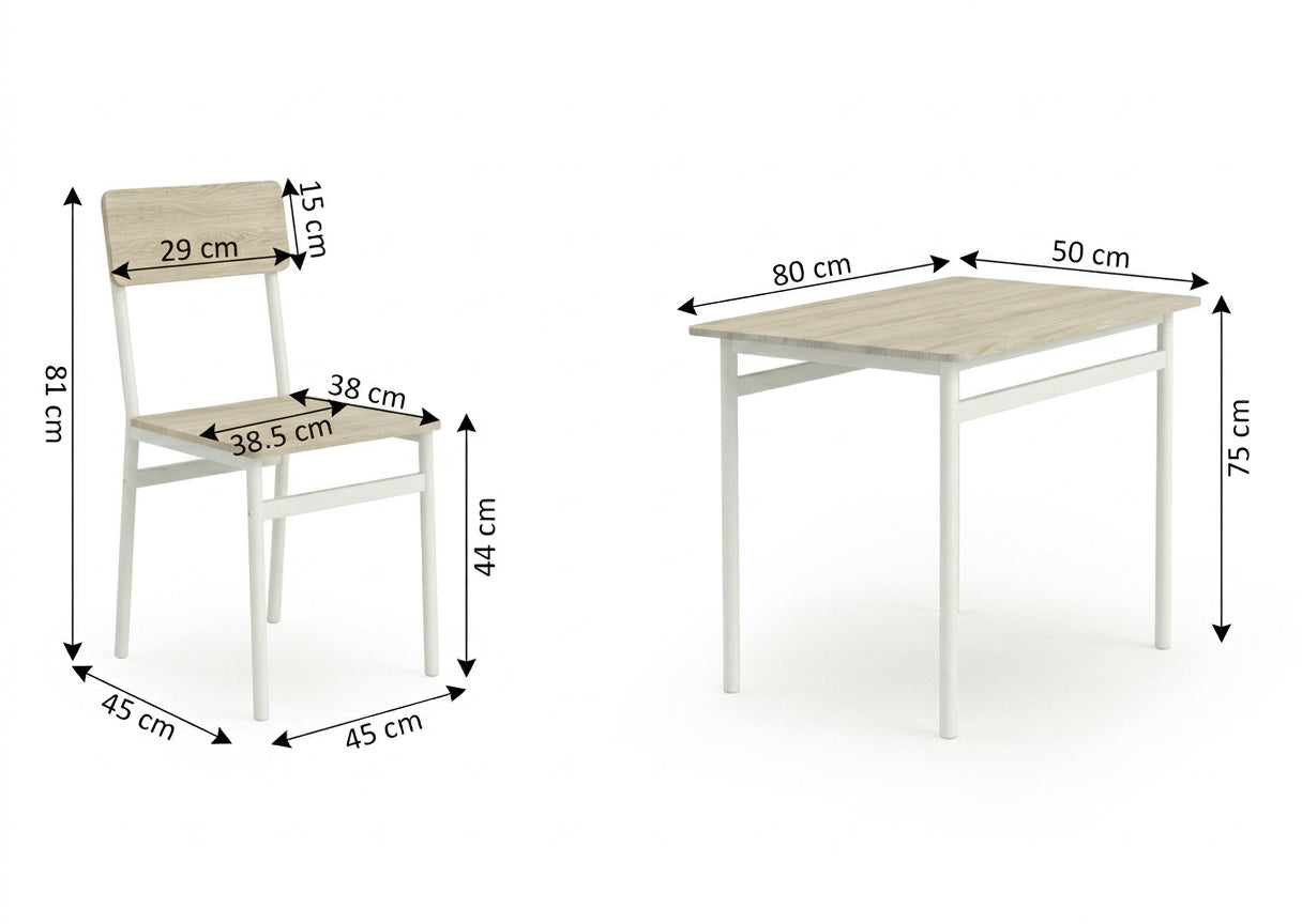 Mesa de Comedor + 2 Sillas Estilo Industrial. Comedor o Cocina