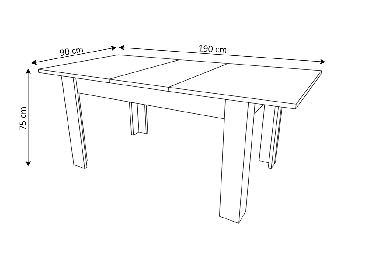 Mesa Extensible de Comedor o Cocina Karen 190cm