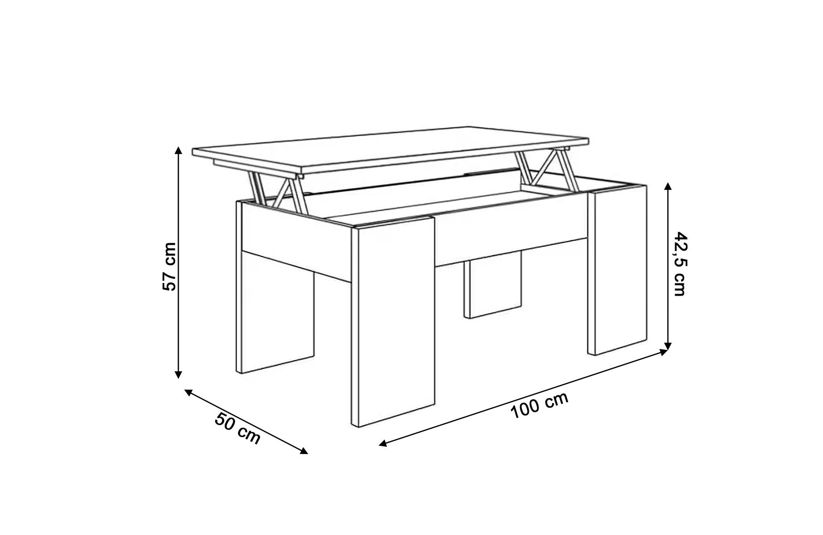 Offre : Canapé-lit Méridienne XS + Table Basse Élévatrice