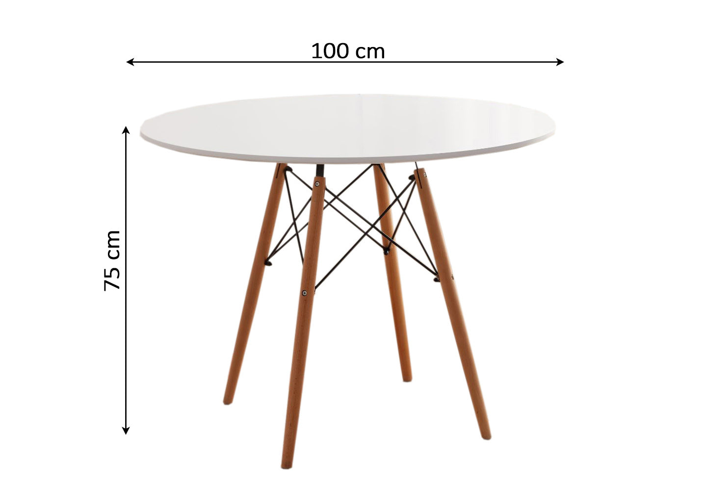 Mesa Redonda Nordica 100cm. Comedor o Cocina