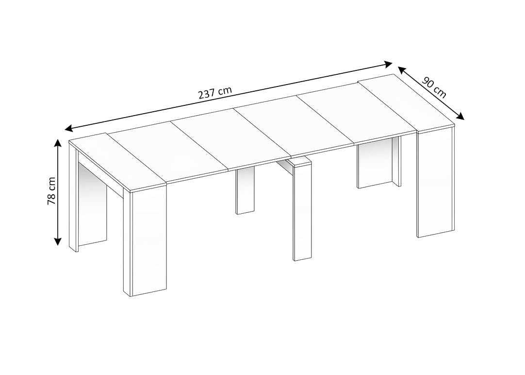 Mesa Extensible de Comedor o Cocina Lia 237cm