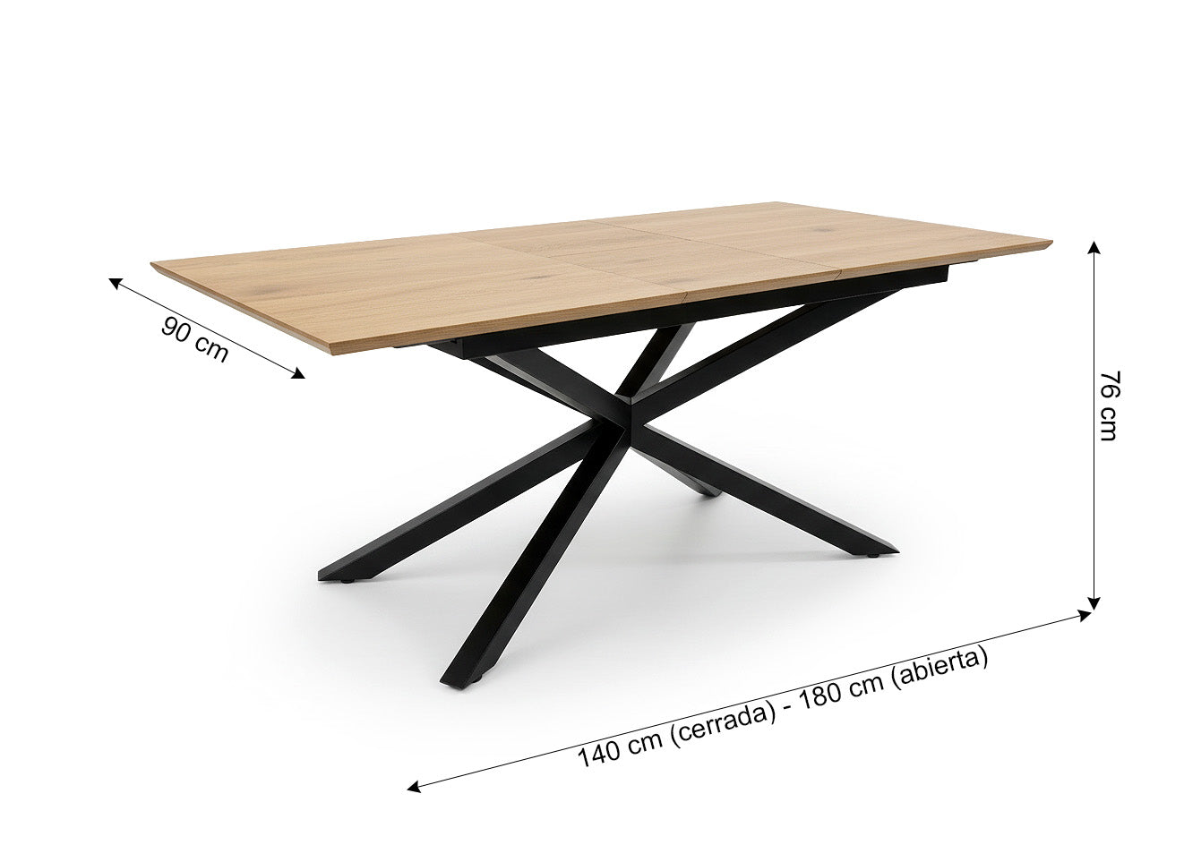 Pack Mesa Extensible HD + 6 Sillas Polipiel