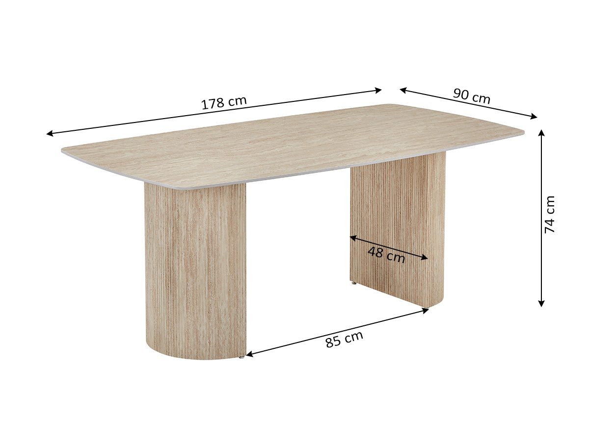 Mesa de Comedor Petra 178cm + 4 Sillas