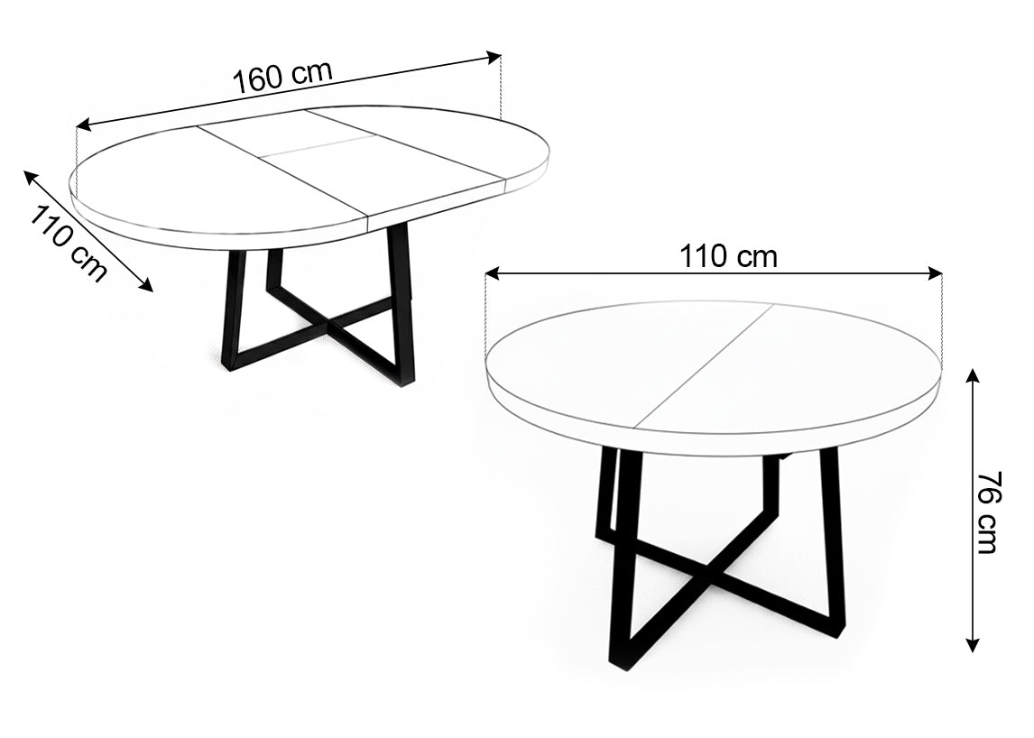 Mesa de Comedor Redonda Extensible