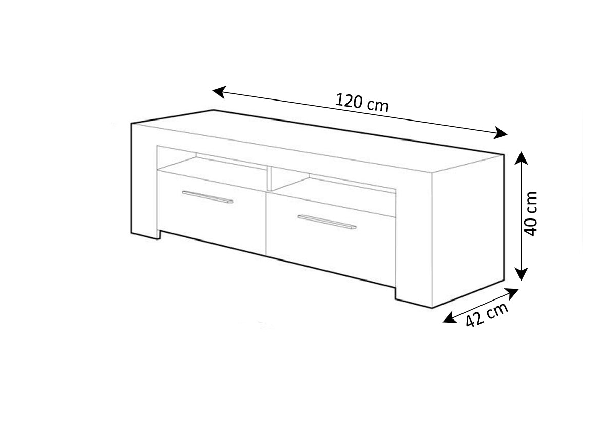 Mueble TV Amber 2 Puertas 120cm