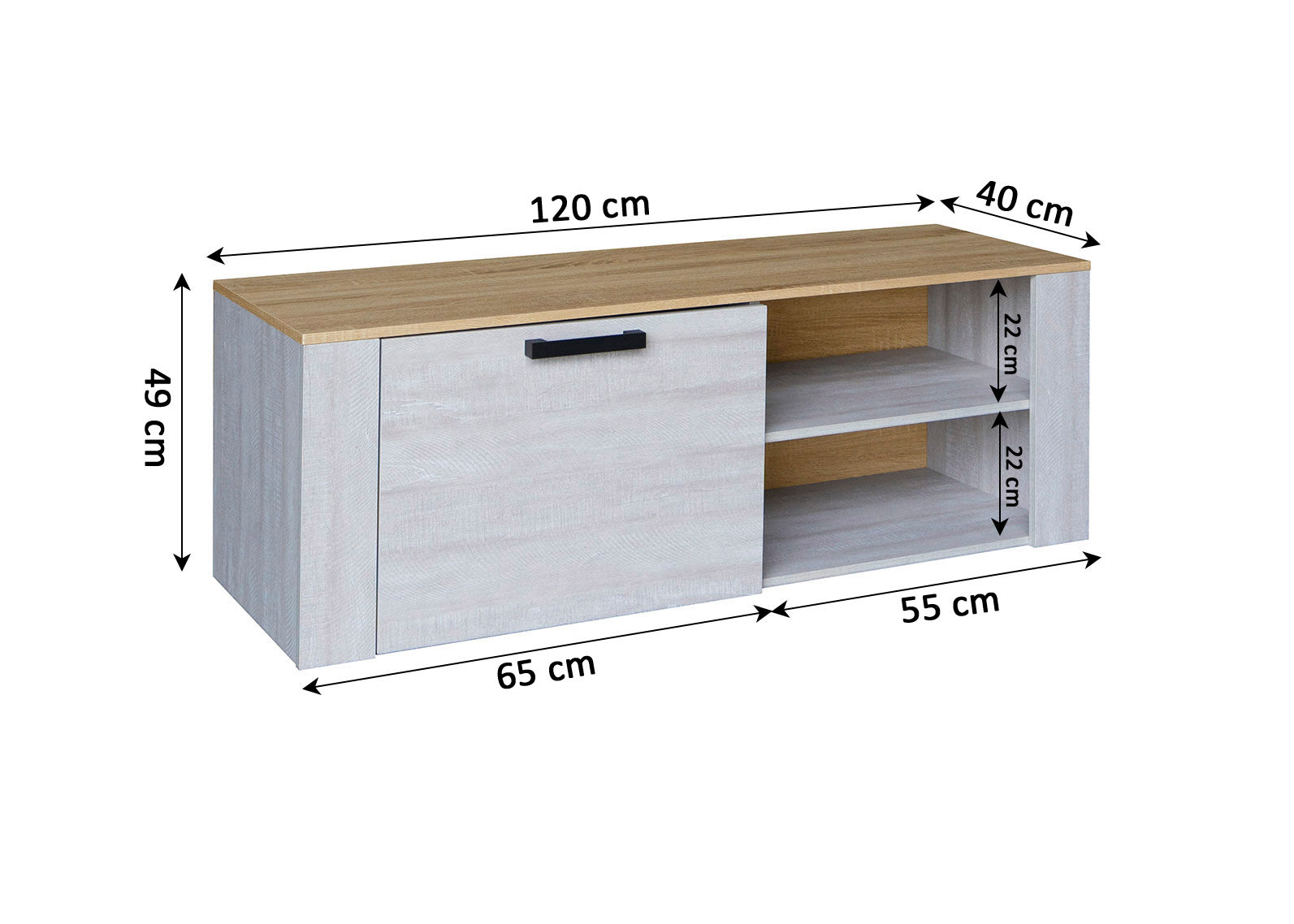 Mueble TV Sena 1 Puerta 120cm