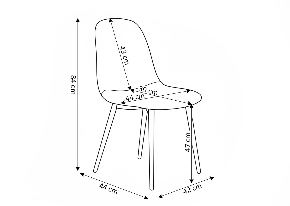 Silla de Comedor Riko Tapizado Gris