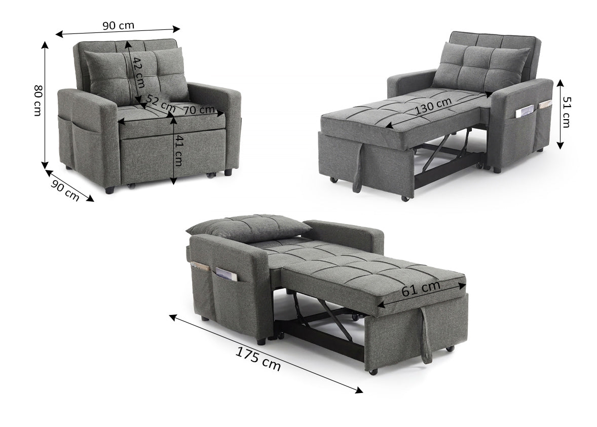 Sofa Cama 1 Plaza Pabs 90cm