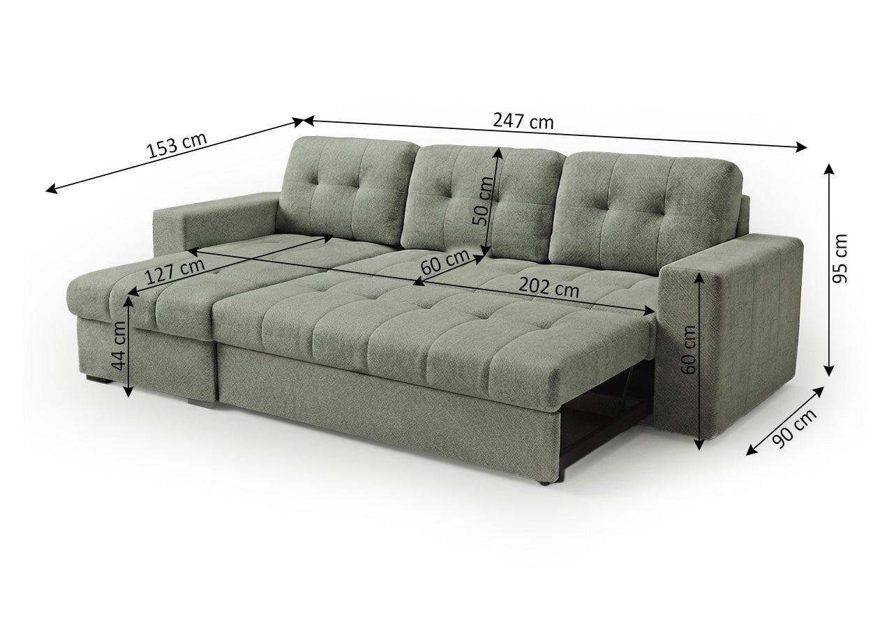 Sofa Cama Chaise Longue Reversible Ana 247cm
