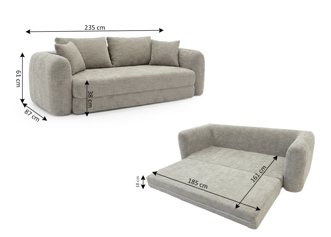 Sofa Cama Moderno Noemi 235cm