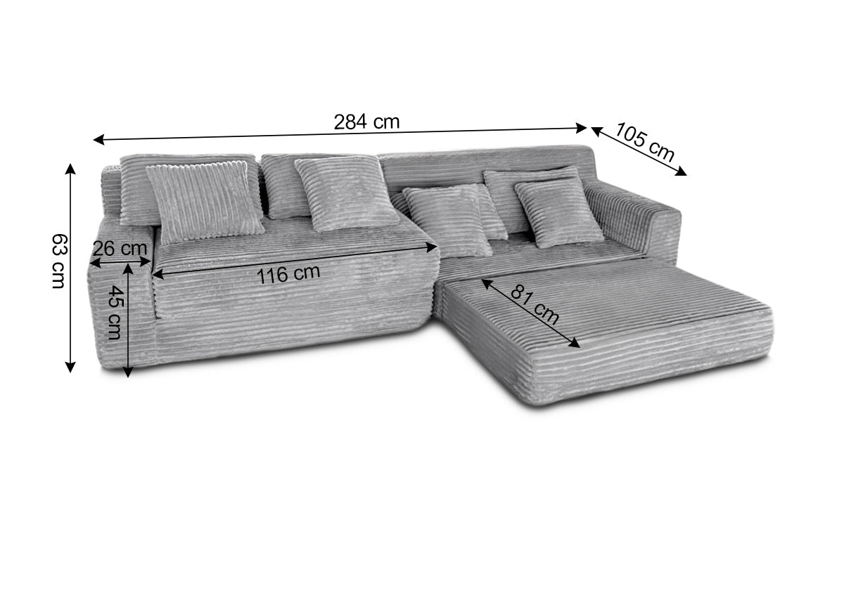 Sofa Cama Modular Sebas 284cm