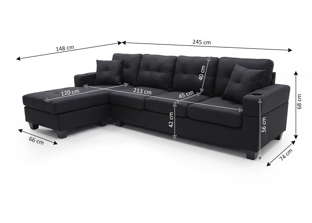 Sofa Chaise Longue Reversible Maria 245cm