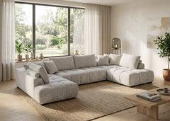 Sofa Rinconera Chaise Longue G-Silver 372cm