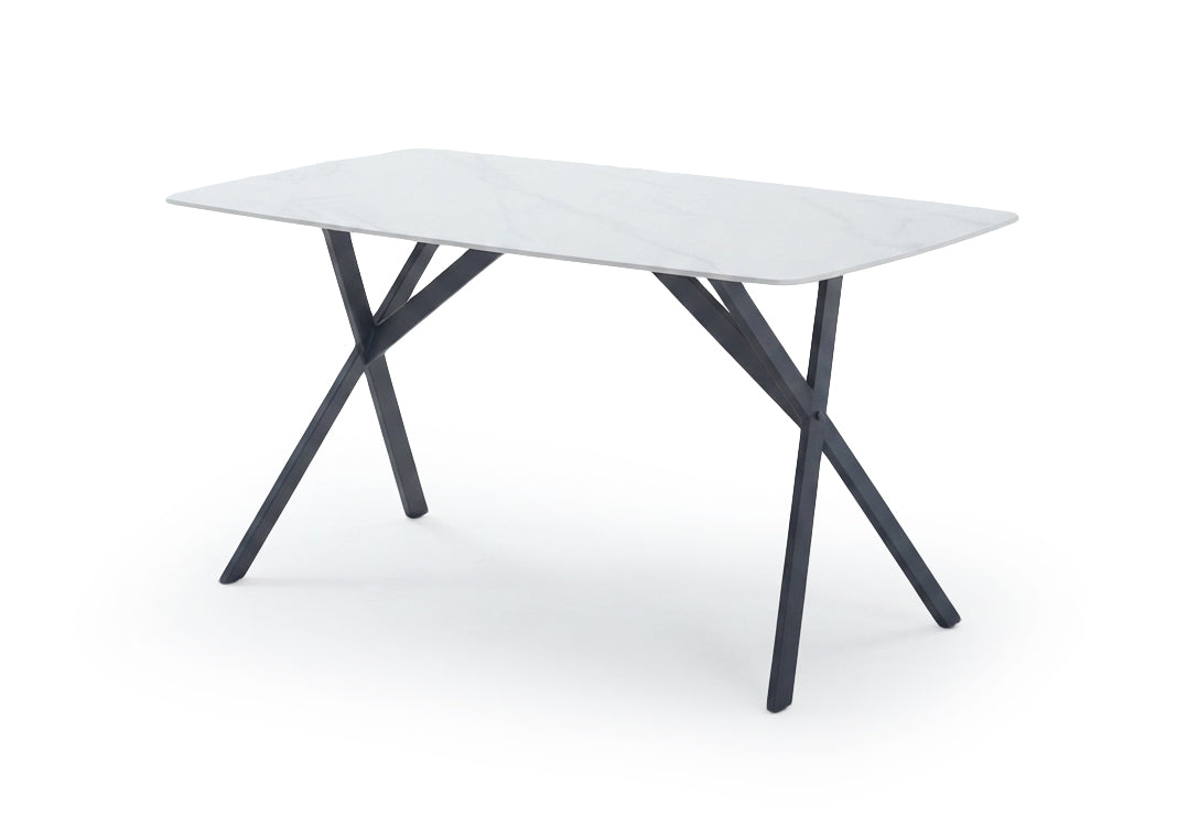 Mesa Fija Tere con Acabado Marmol 160cm. Comedor o Cocina