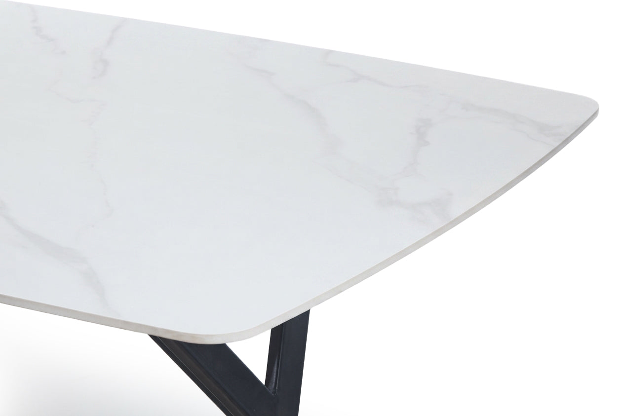 Mesa Fija Tere con Acabado Marmol 160cm. Comedor o Cocina
