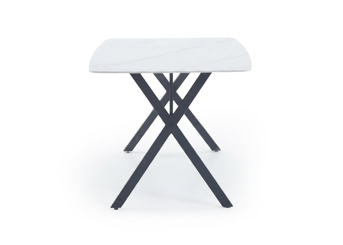 Mesa Fija Tere con Acabado Marmol 160cm. Comedor o Cocina