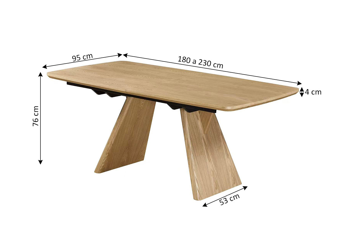 Mesa Extensible Basti 180cm a 230cm. Comedor o Cocina
