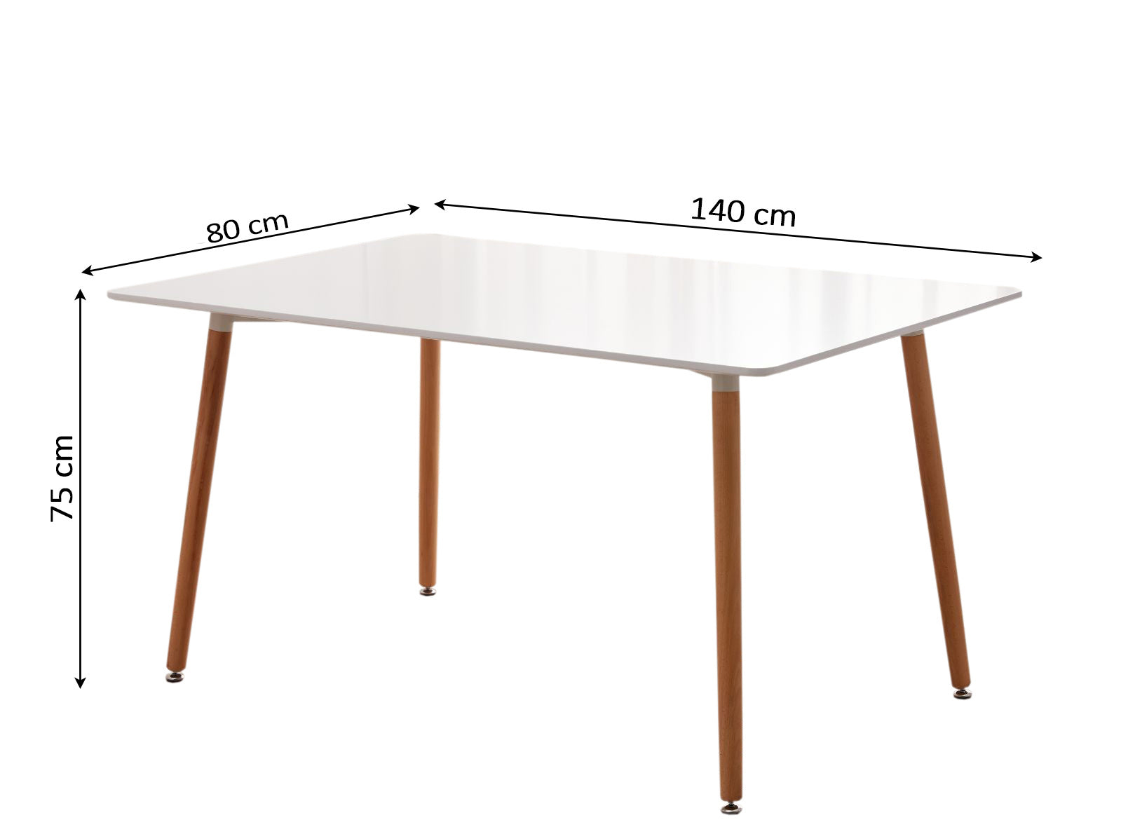 Table de salle à manger ou de cuisine nordique Viken 140 cm