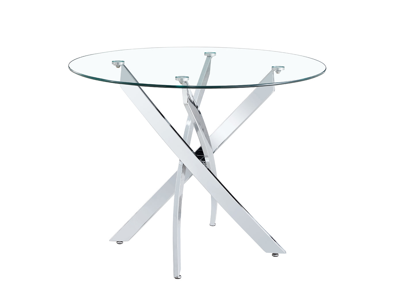 Mesa Redonda de Cristal Templado DT 120cm. Comedor o Cocina