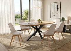 Mesa Fija de Comedor JS 160cm. Comedor o cocina