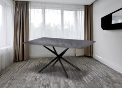 Mesa Fija de Comedor con Acabado Marmol 160cm