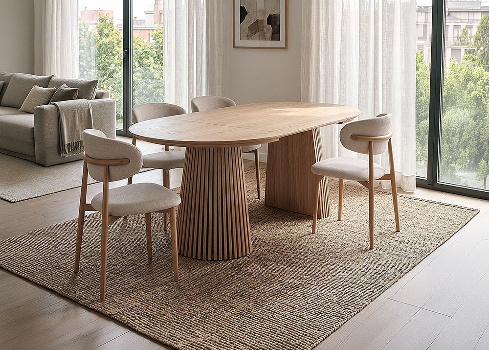 Mesa Redonda Extensible Grecia 200cm. Comedor o Cocina