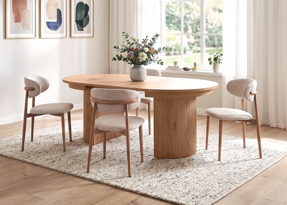 Mesa Redonda Extensible Cali 200cm. Comedor o Cocina
