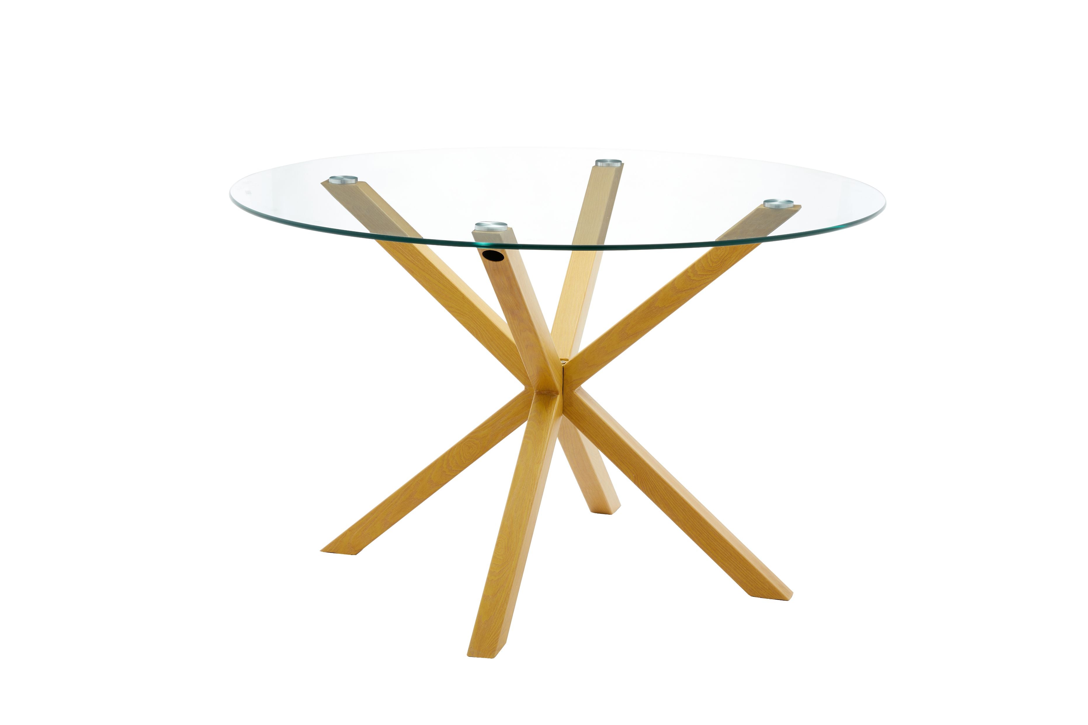 Table ronde en verre trempé 120 cm. Salle à manger ou cuisine