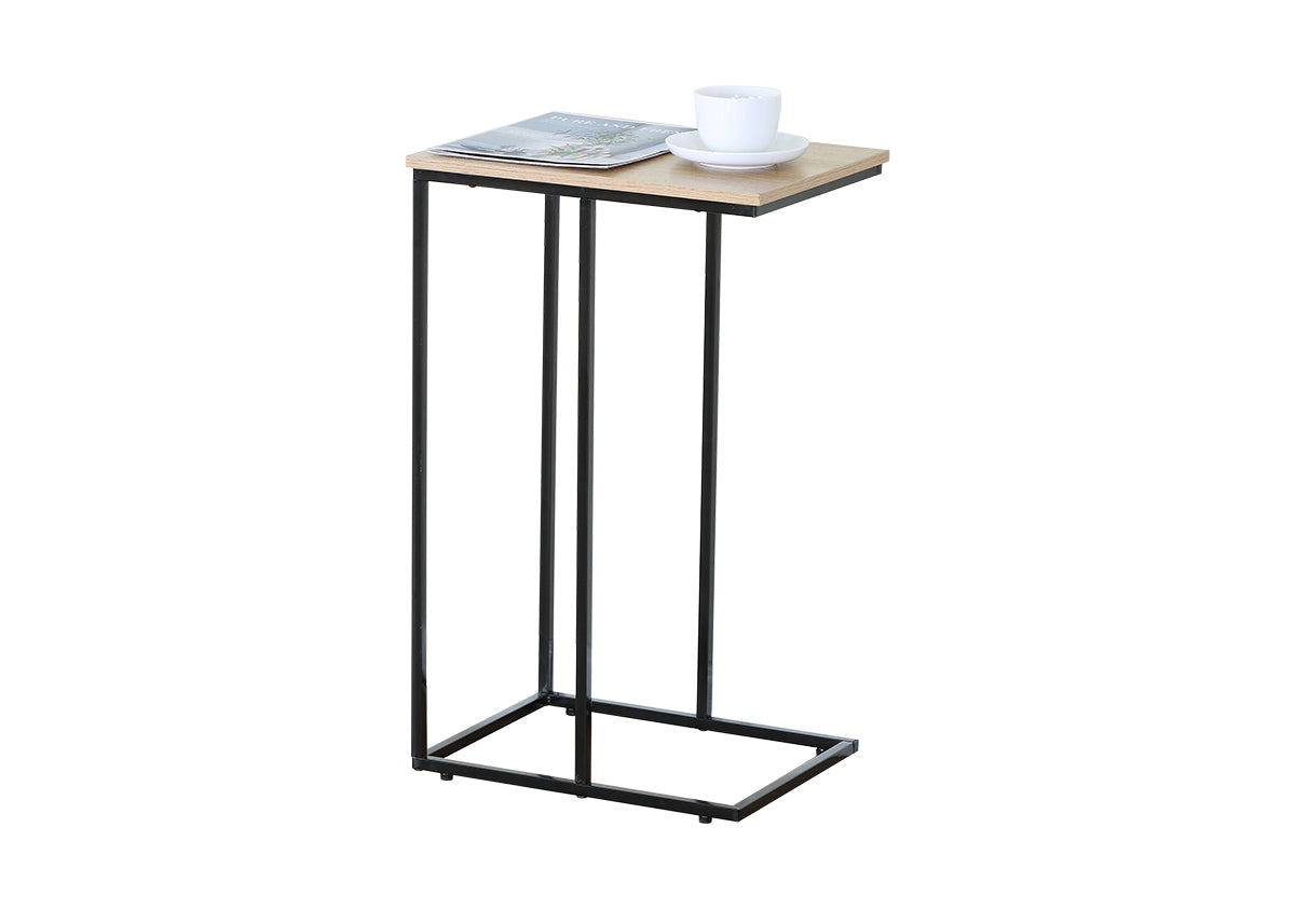 Mesa Auxiliar Lateral en Madera y Metal Nancy, Estilo Industrial