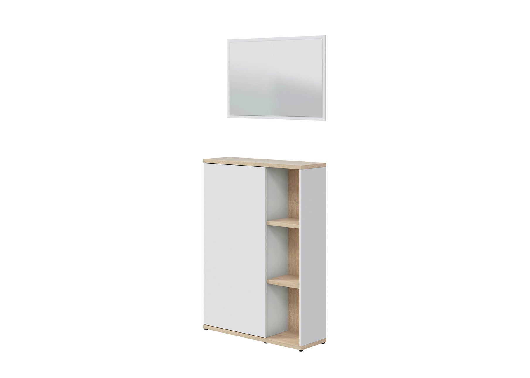 Mueble Recibidor Consola Adhara + Espejo y Zapatero