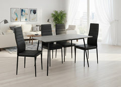 Mesa de Comedor 140cm + 4 Sillas Polipiel