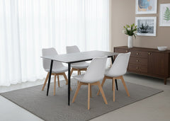Mesa de Comedor 140cm + 4 Sillas Nordic