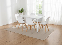 Mesa de Comedor 140cm + 6 Sillas Nordic
