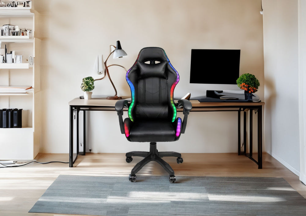 Cadeira Gaming Ergonómica e Giratória YN com Luzes LED